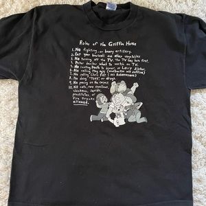 Family, Guy T-shirt. Size XL. Color is black.